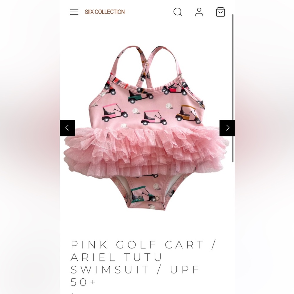 SIIX Golf Carr Print Tutu Swimsuit (6-12 Month)